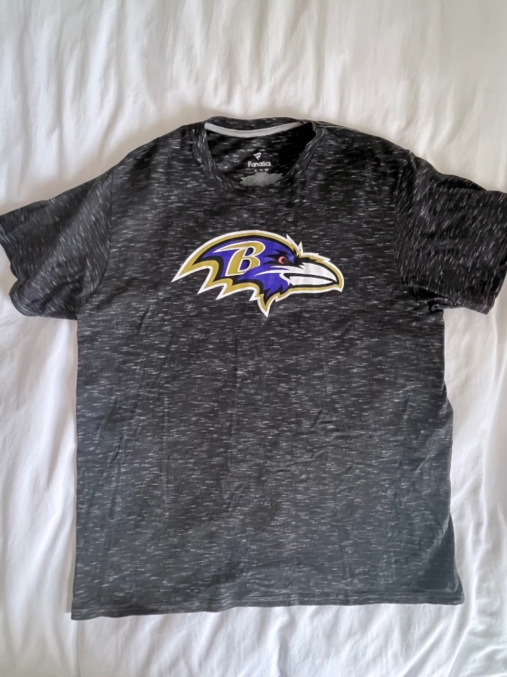 Fanatics Men's XL Baltimore Ravens Black Heather Short Sleeve T-shirt